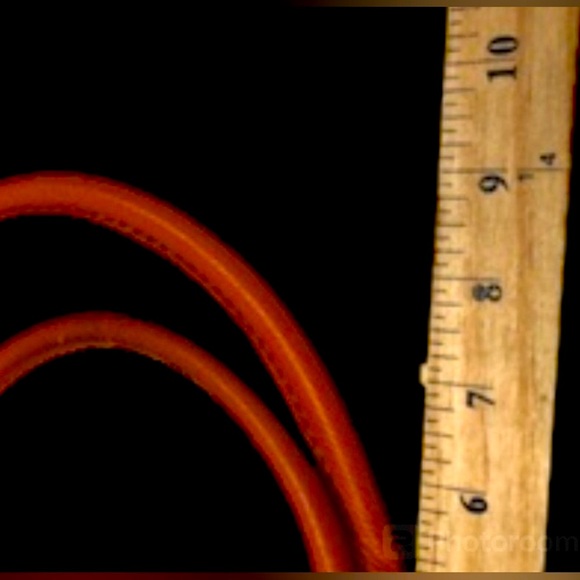 Michael Kors Orange Pebbled Leather Zip Top Satchel Shoulder Bag - Picture 10 of 15